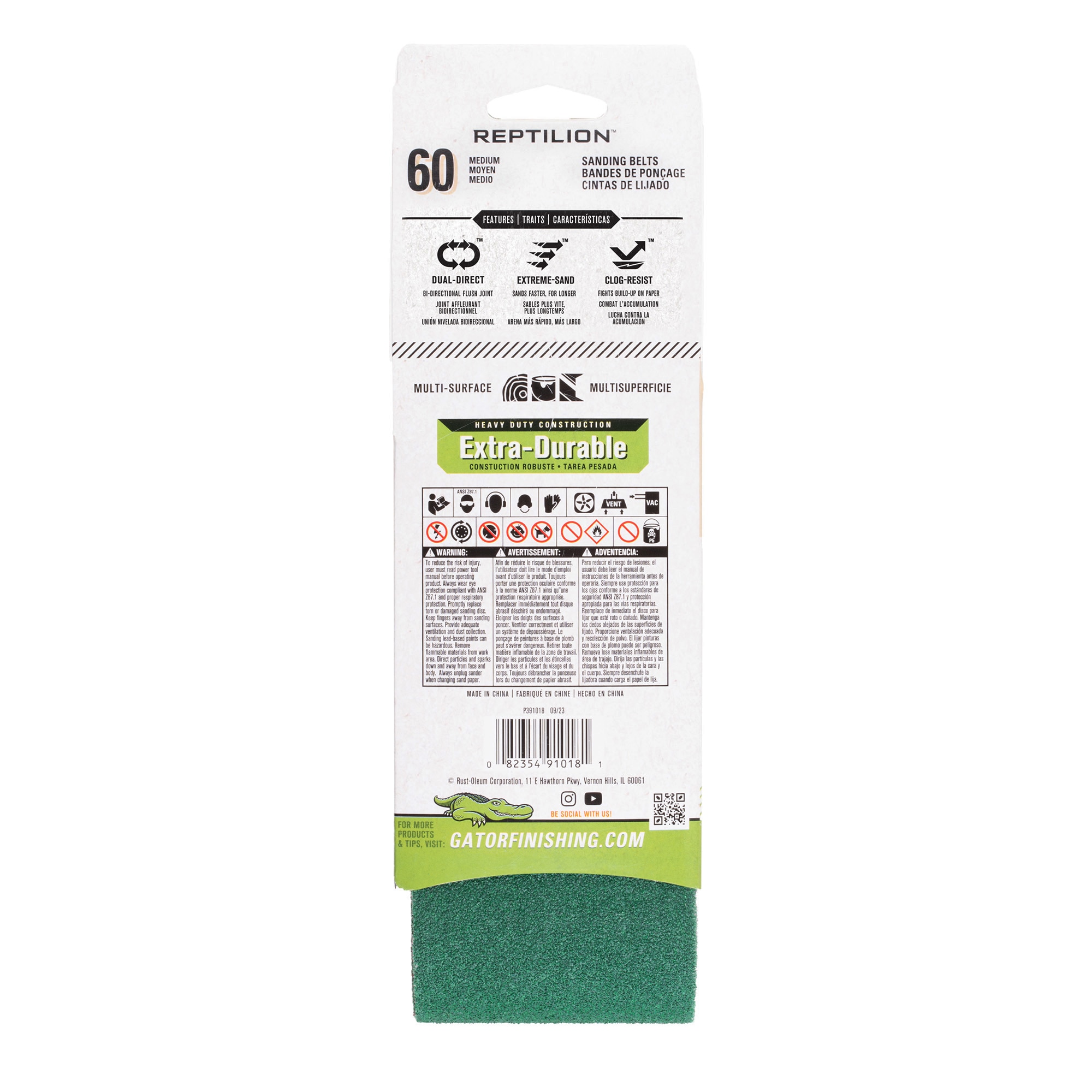 Lija de banda Gator Reptilion Zirconia alúmina 60 - grano 391018