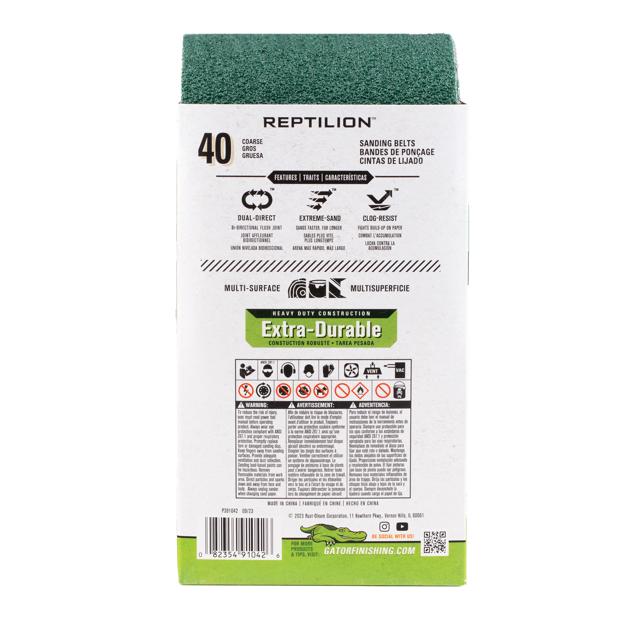 Papel de lija de cinta Gator Reptilion Zirconia alúmina 40 granos 391042