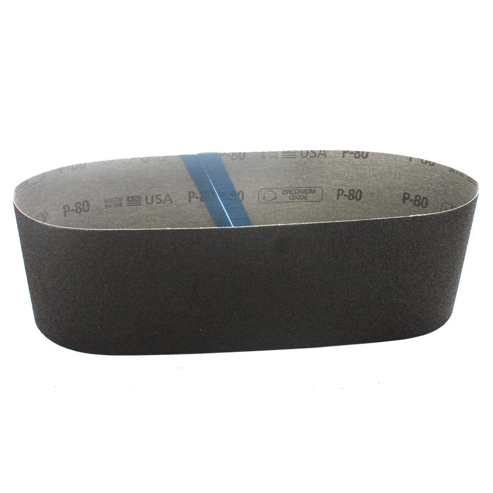 Lija de banda de óxido de aluminio de circonio de 80 granos de CRAFTSMAN, 3 pulgadas x 24 pulgadas, paquete de 2
