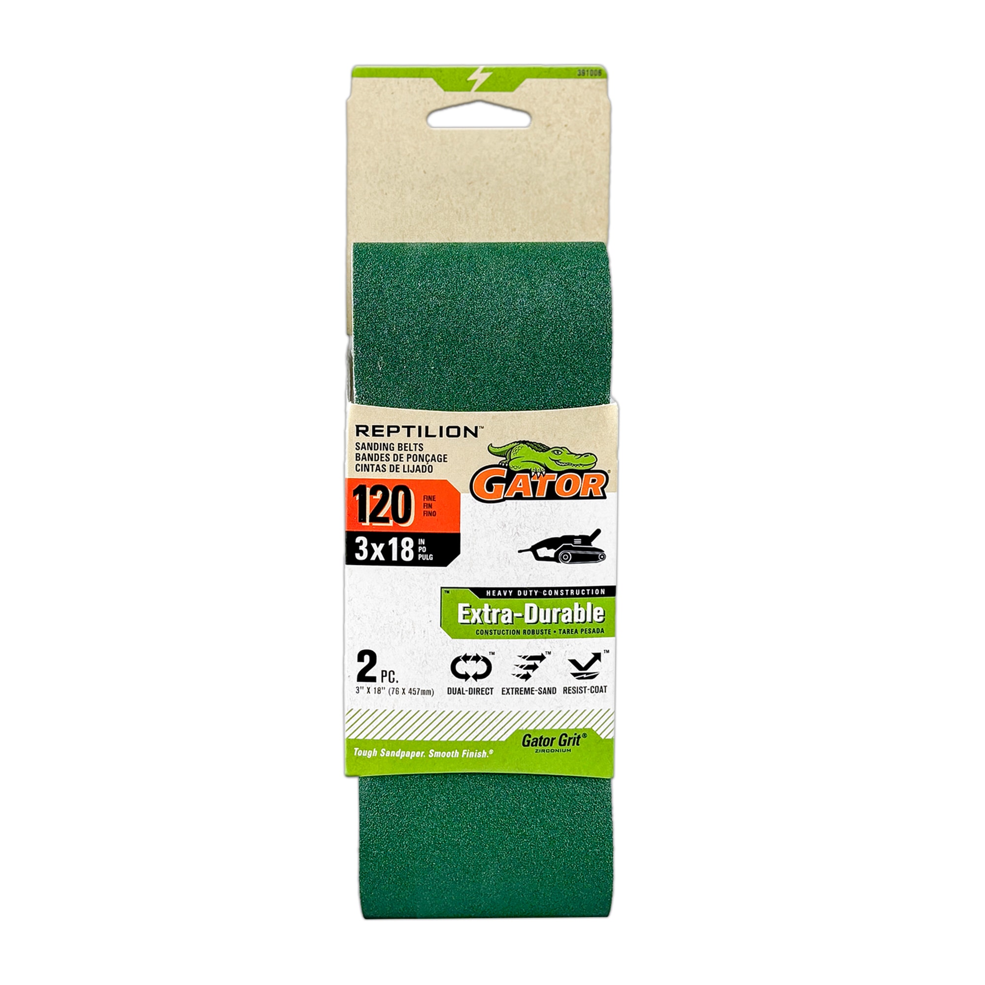 Papel de lija de cinta Gator Reptilion Zirconia alumina de 120 granos - 391006