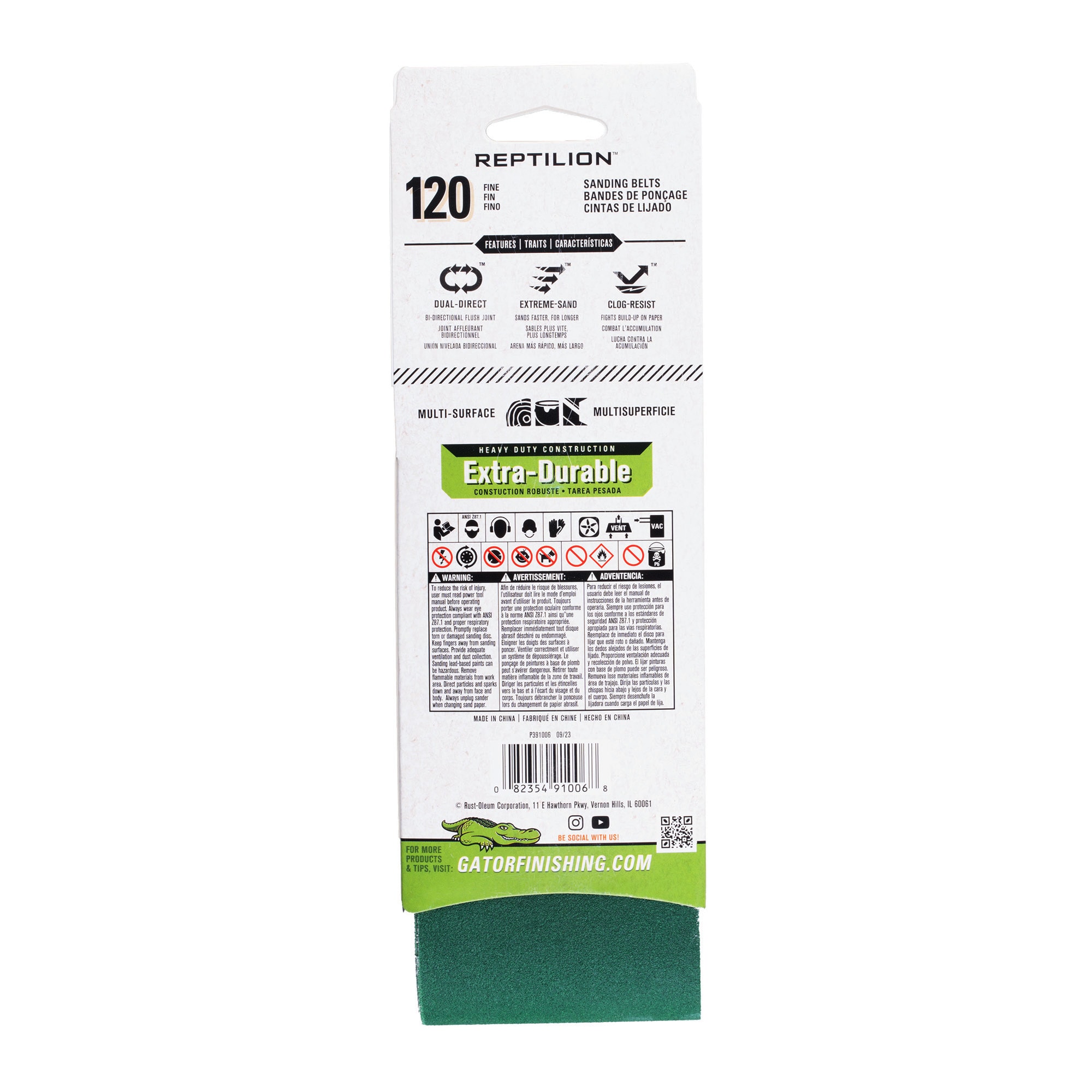 Papel de lija de cinta Gator Reptilion Zirconia alumina de 120 granos - 391006
