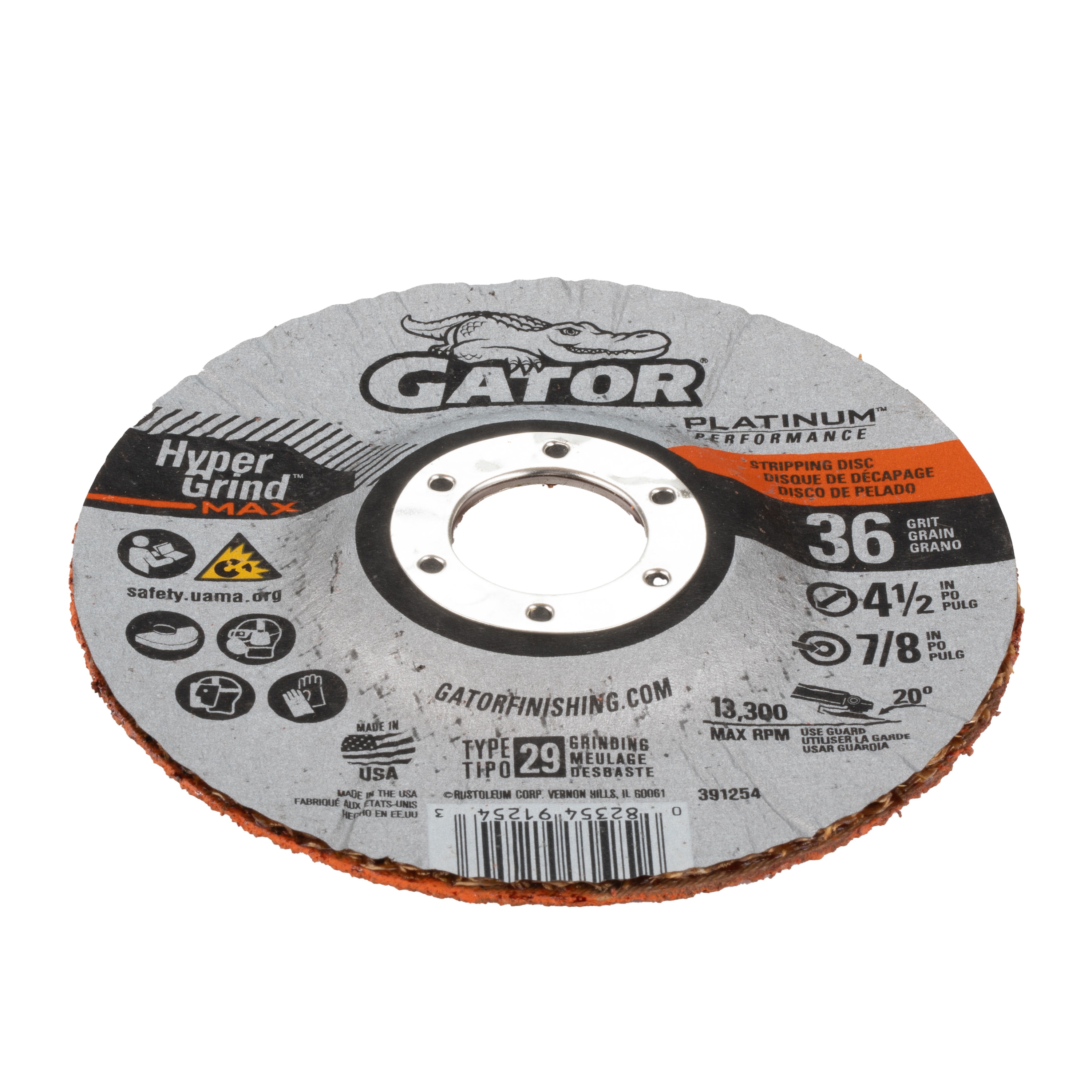 Papel de lija de disco Gator HyperGrind Ceramic alumina 36 granos 391127