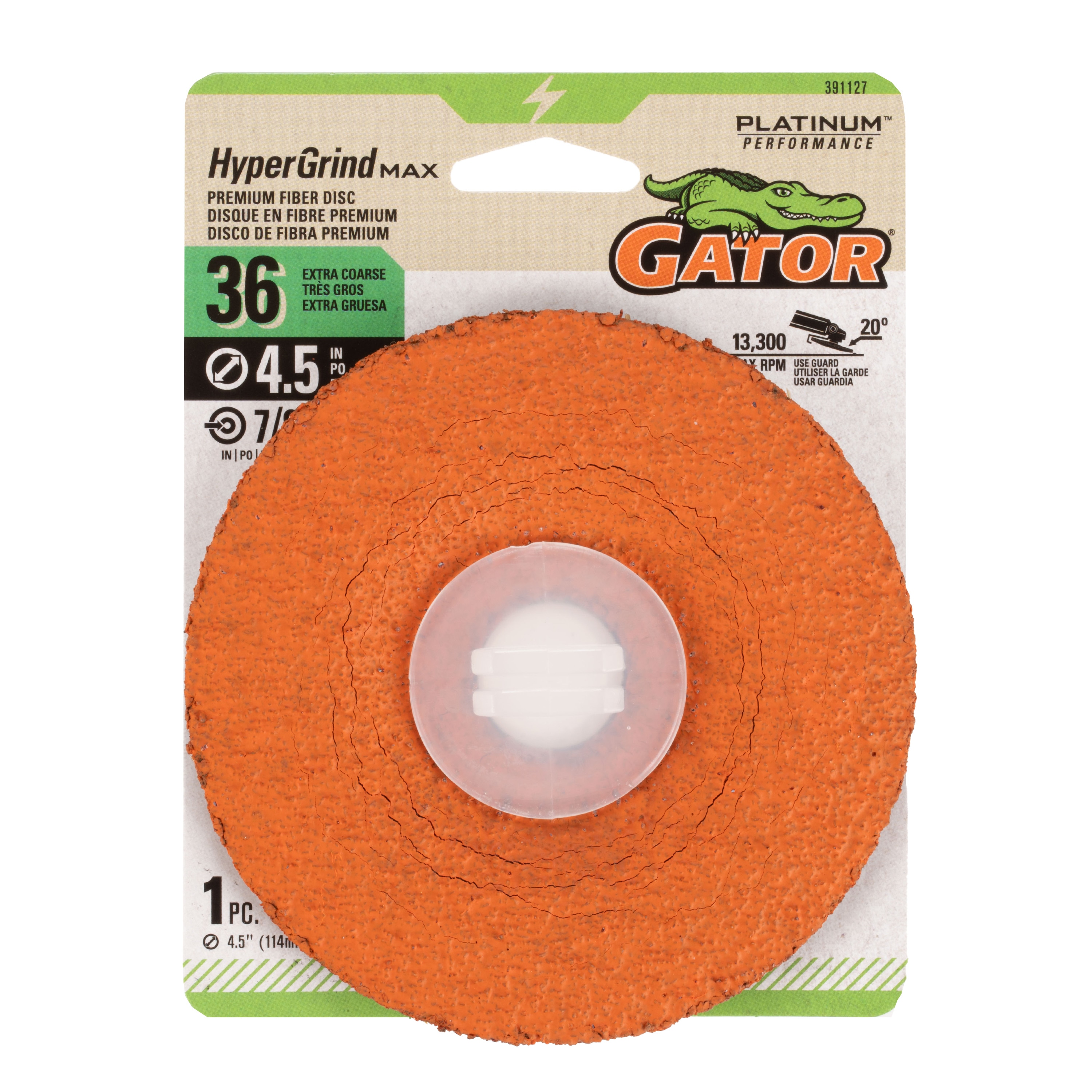 Papel de lija de disco Gator HyperGrind Ceramic alumina 36 granos 391127