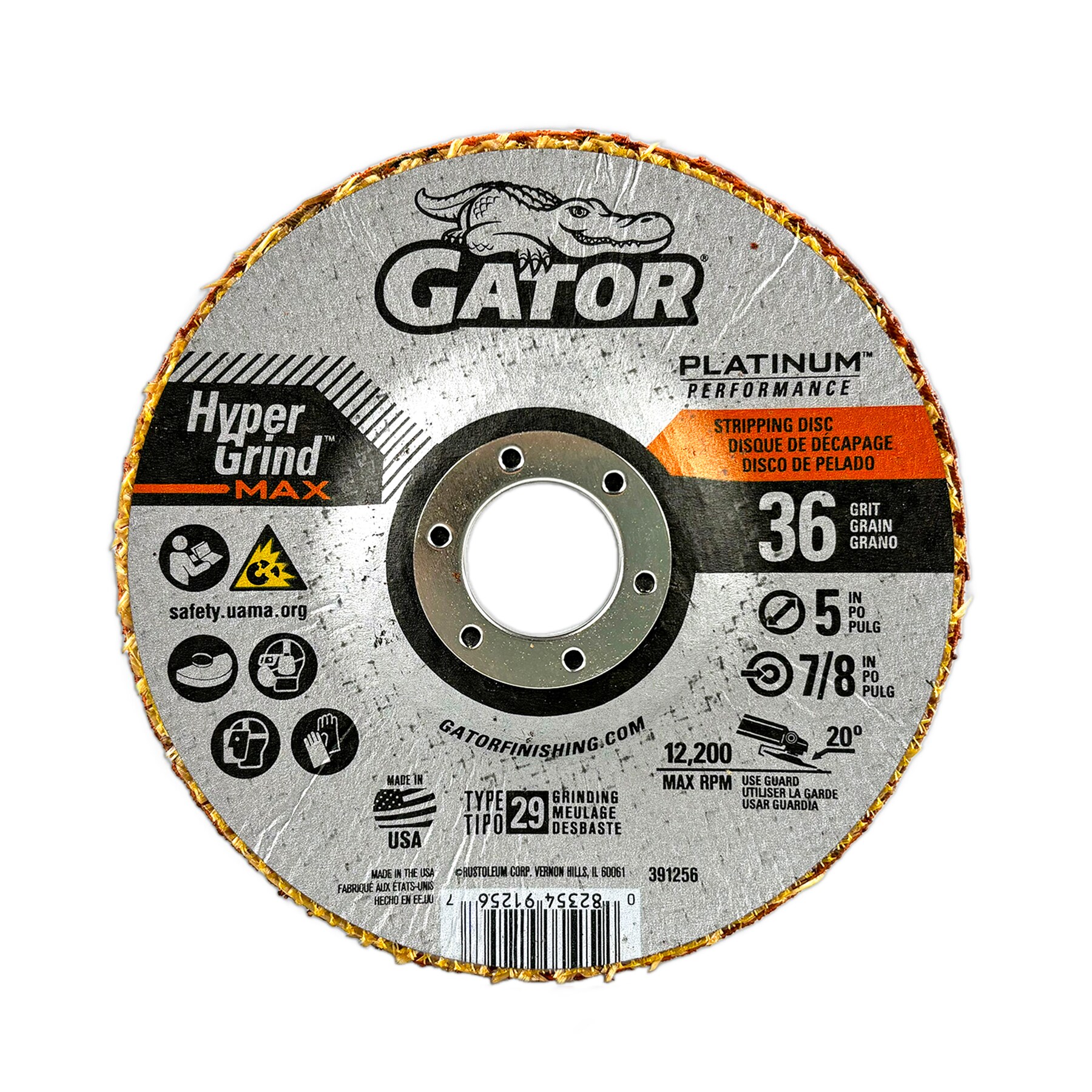 Hoja de lija Gator HyperGrind de cerámica de alúmina de grano 36 - 391131