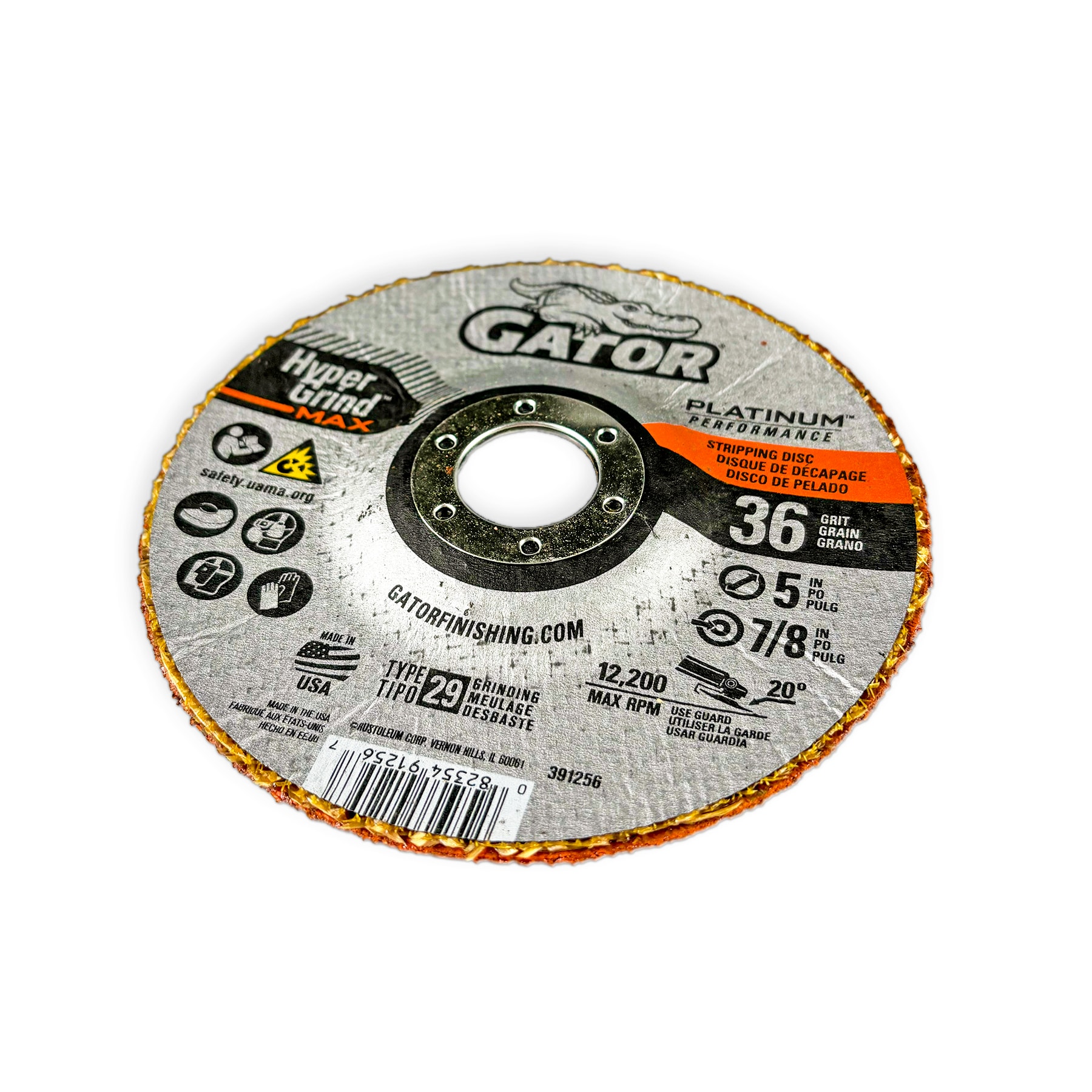 Hoja de lija Gator HyperGrind de cerámica de alúmina de grano 36 - 391131