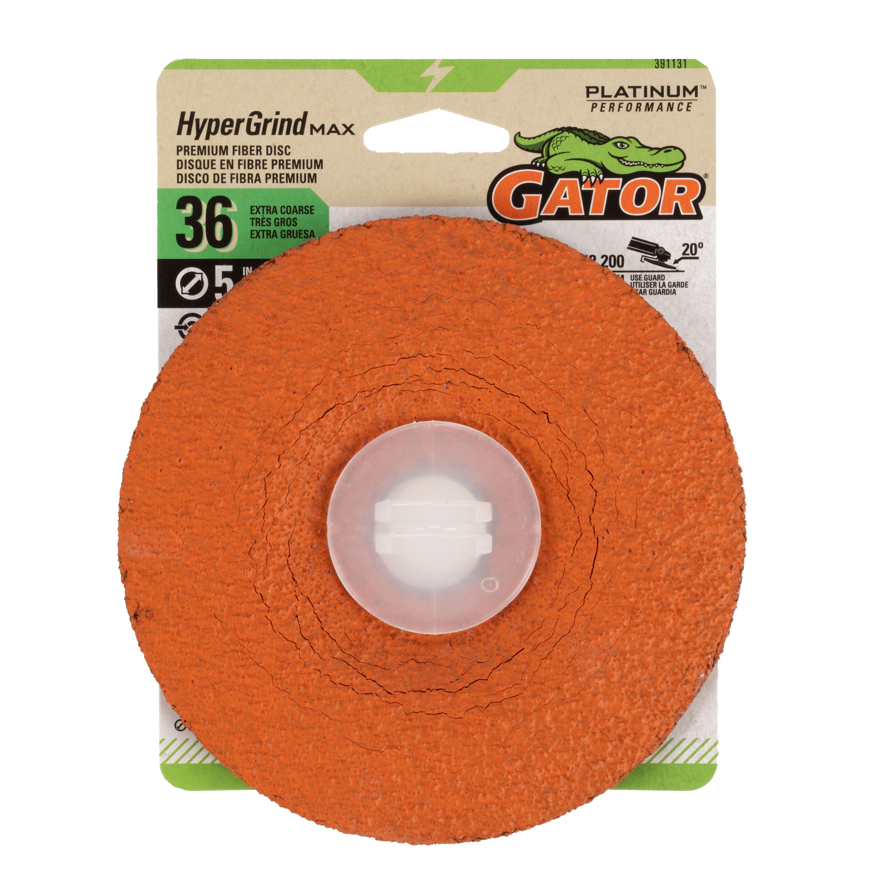 Hoja de lija Gator HyperGrind de cerámica de alúmina de grano 36 - 391131
