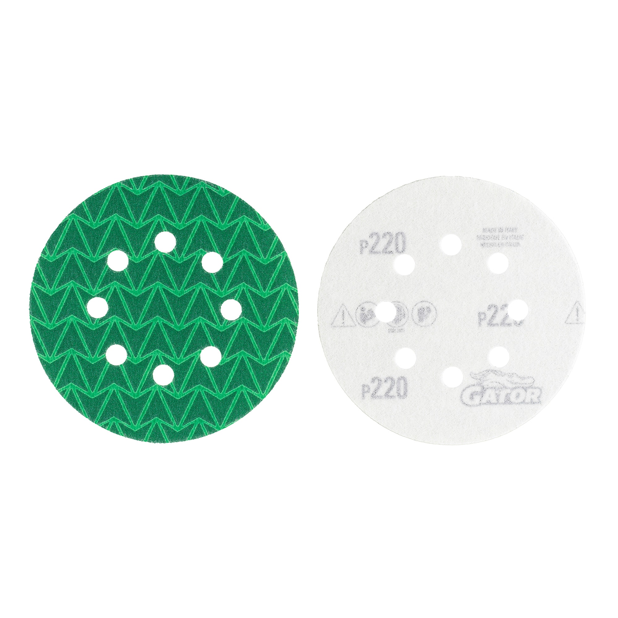 Lija de disco de cerámica de alúmina Gator Reptilion de 10 piezas, grano 220 - 391084