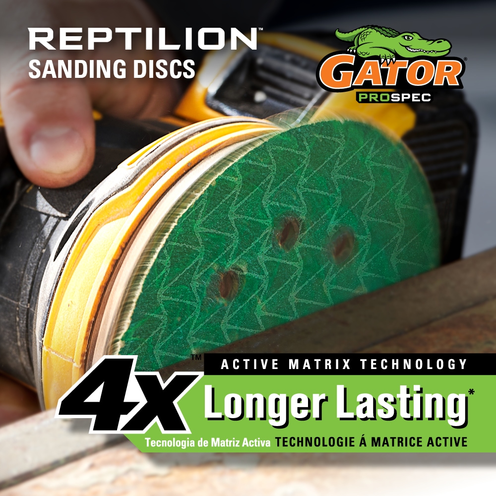 Lija de disco de cerámica de alúmina Gator Reptilion de 10 piezas, grano 220 - 391084