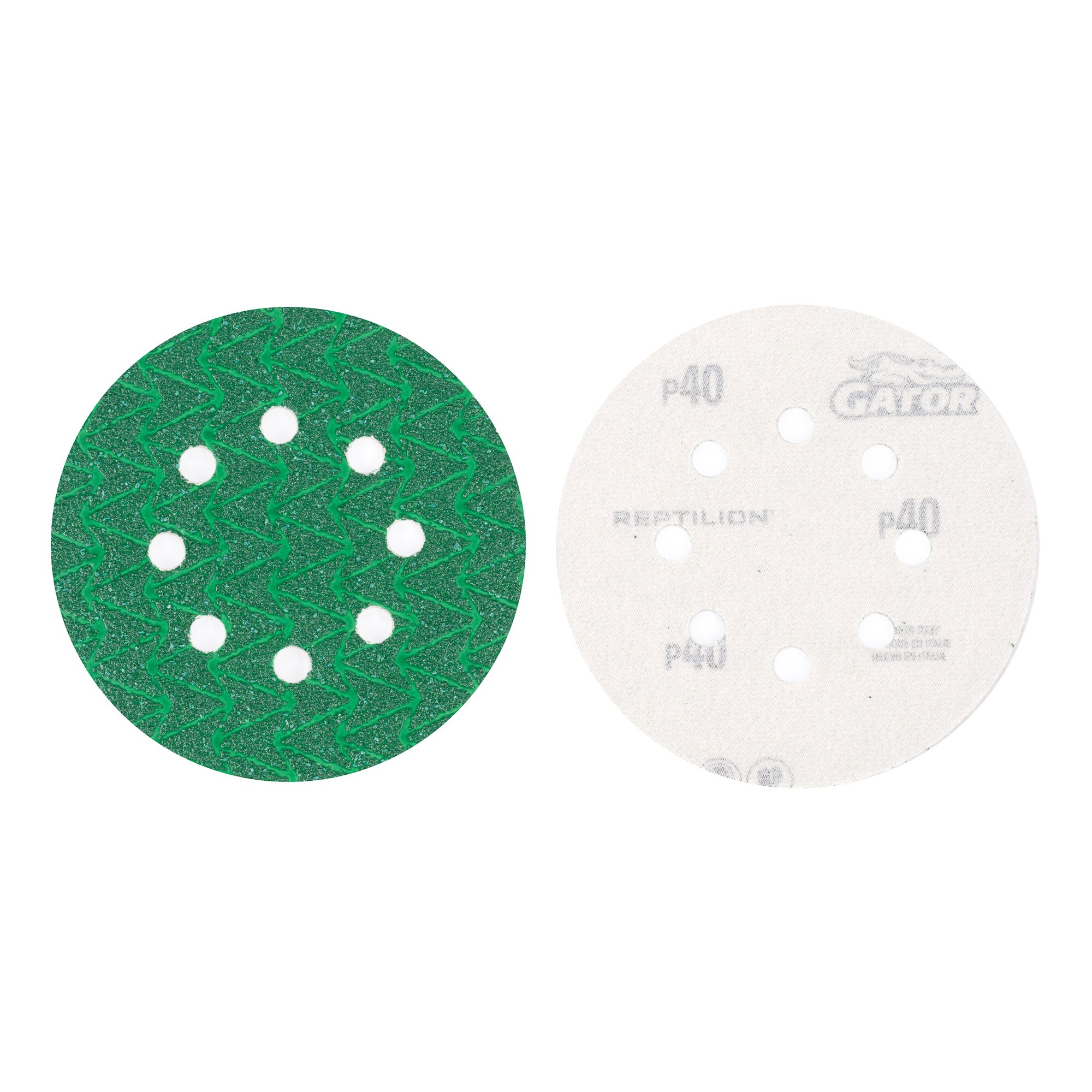 Lija de disco de cerámica de alúmina de grano 40 de 8 piezas Gator Reptilion 391080