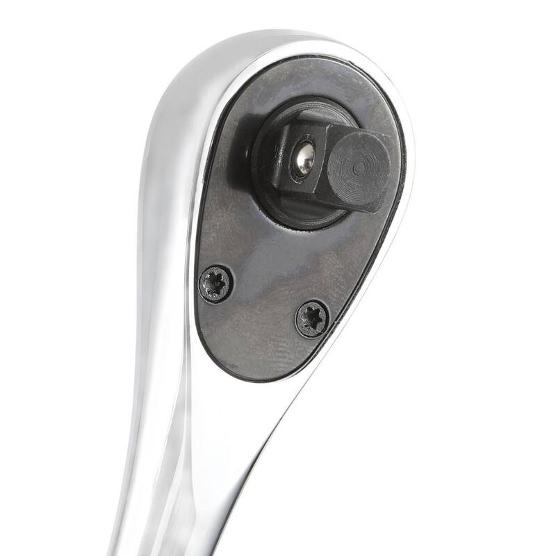 Juego de herramientas mecánicas con trinquete y vasos en unidades SAE/métricas de 3/8 de pulgada Milwaukee con trinquete corto de 5 pulgadas (57 piezas) - 48-22-9008-48-22-9036