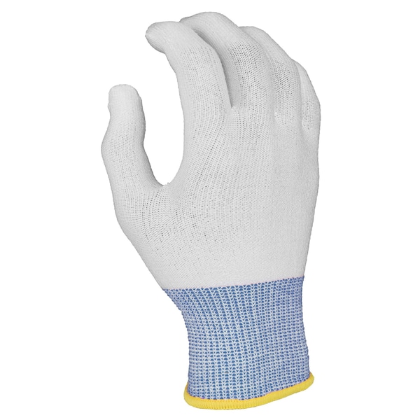Guante completo de nylon resistente al corte con forro de HPPE para dedo completo, tamaño L, Protección nivel 2 ANSI Cut, 200 pares/paquete - GLFF-S-CR