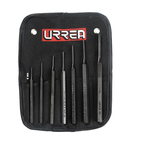 Urrea Punches and drift pins set of 7 pieces. - 47A