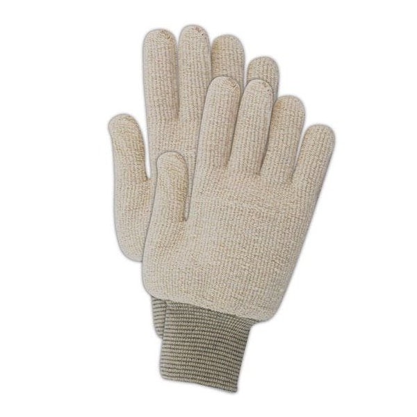 Guantes de terrycloth extra pesados de color natural Magid TerryMaster PT936R, paquete de 12 unidades - PT936RL