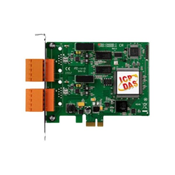 Icp Das 2 Puertos de Comunicación CAN con Protección Aislada y Terminal de Tornillo, Versión PCI Express - PEX-CAN200I-T