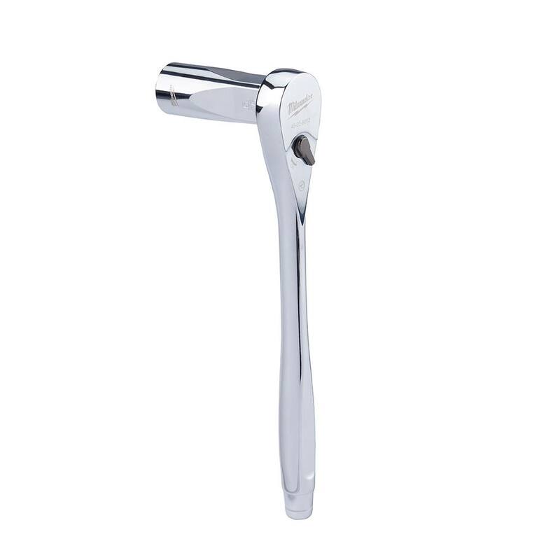 Set de herramientas mecánicas Milwaukee de 1/2 pulgadas de accionamiento SAE/métrico con trinquete y dados, incluye trinquete de 18 pulgadas de accionamiento de 1/2 pulgadas (48 piezas) - 48-22-9010-48-22-9050.