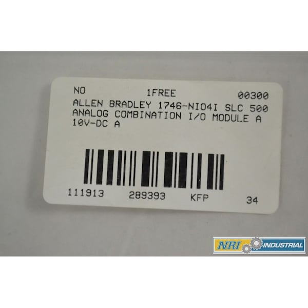Allen Bradley Módulo de E/S de combinación analógica SLC 500 Ser A - 1746-NIO4I