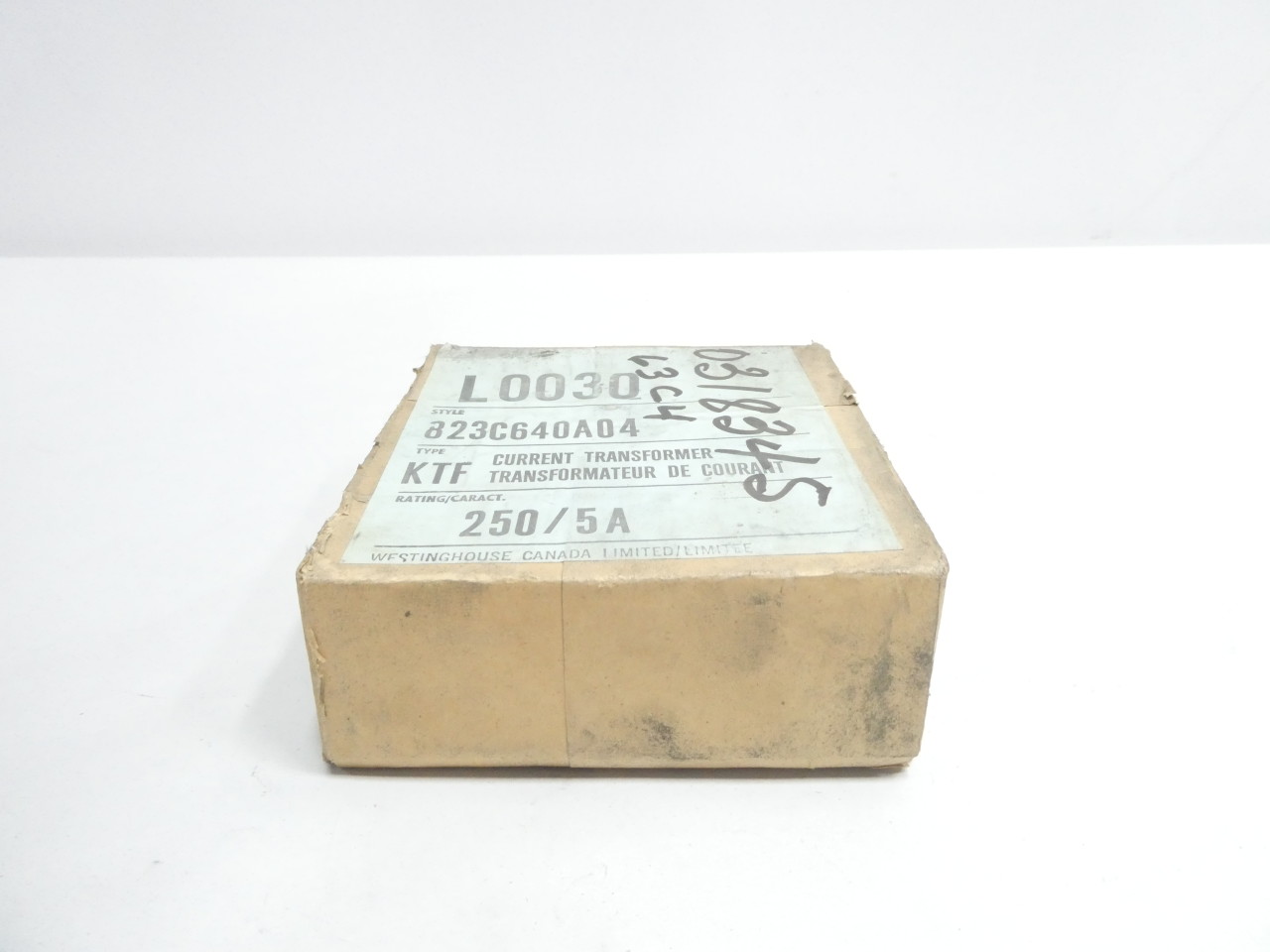 WESTINGHOUSE 823C640A04 L0030 TYPE KTF 250:5 CURRENT TRANSFORMER