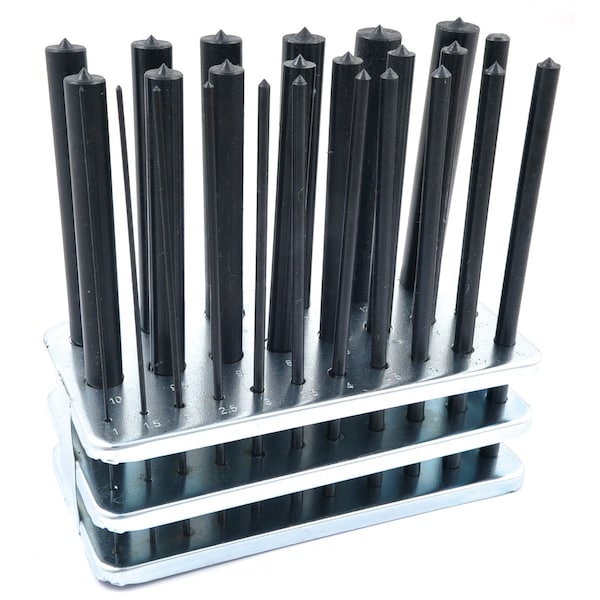 H & H Industrial Products 25 Piece 1-13mm Metric Transfer Punch Set - 8600-0043