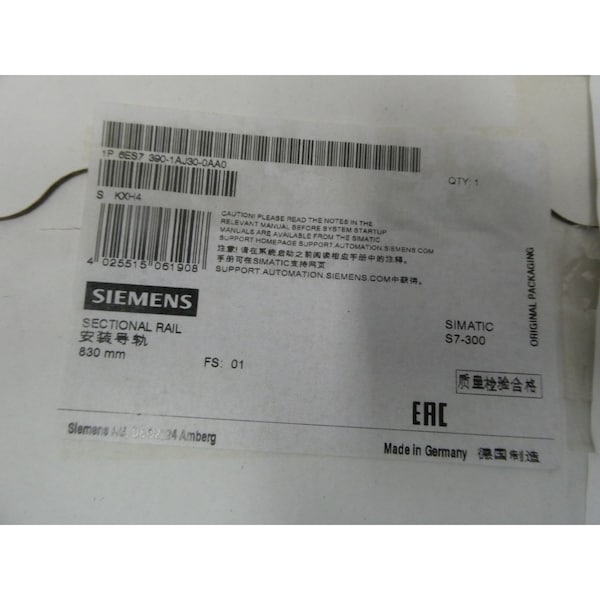 Montaje para otro módulo PLC y DCS de Siemens - 6ES7 390-1AJ30-0AA0