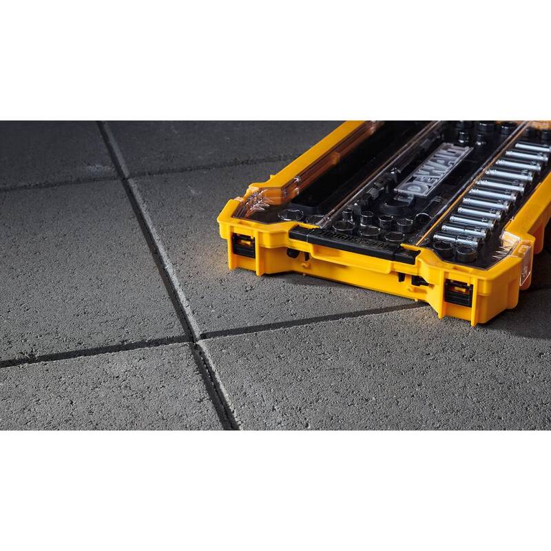 Juego de dados de 3/8 de pulgada DEWALT con bandeja Toughsystem (37 piezas) - DWMT45400