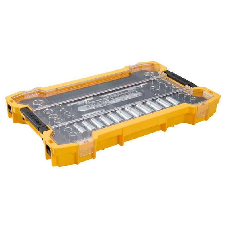 Juego de dados de 3/8 de pulgada DEWALT con bandeja Toughsystem (37 piezas) - DWMT45400