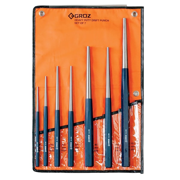Groz Drift Punch Set, Heavy Duty, 7 pcs. - 25809