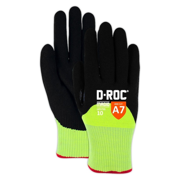 Guantes recubiertos Magid, amarillo de alta visibilidad, 12 - GPD79512