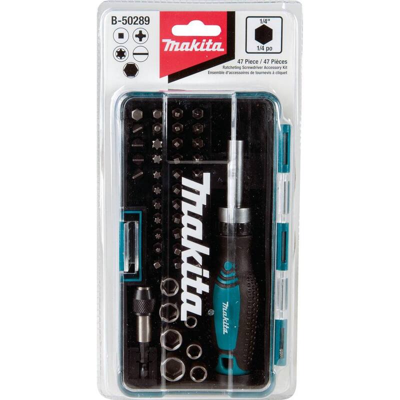 Juego de trinquete y puntas Makita (47 piezas) - B-50289