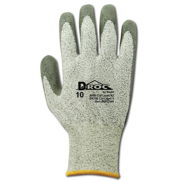 Guantes recubiertos de poliuretano Magid DROC SWGPD546 HPPE Blend ShrinkWrapped - SW-GPD546-8