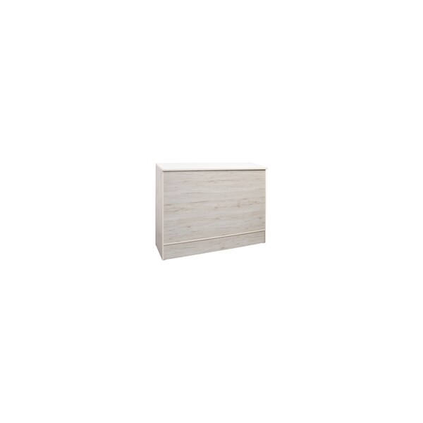Mostrador de servicio de caja registradora minorista de 48 pulgadas con un moderno laminado de madera clara envejecida - 3436RL
