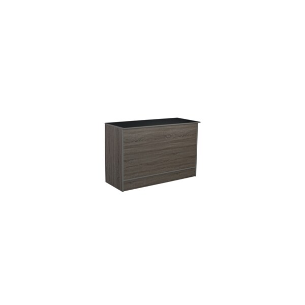 Mostrador de servicio y caja registradora de 70 pulgadas con acabado de laminado gris moderno - 3437RD