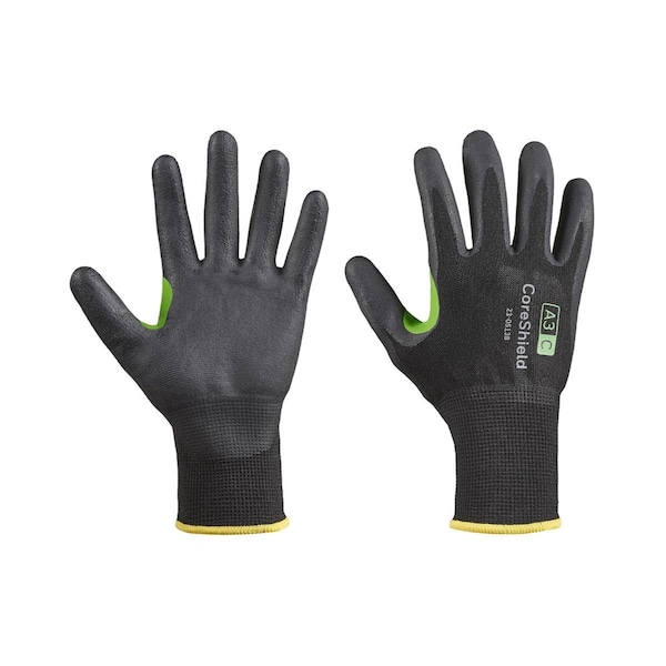 Guante de nitrilo para trabajo pesado con espuma de microfibra A3-C y protección de la palma Honeywell 582-23-0513B-9L, negro, grande - Talla 9 - 582-23-0513B/9L