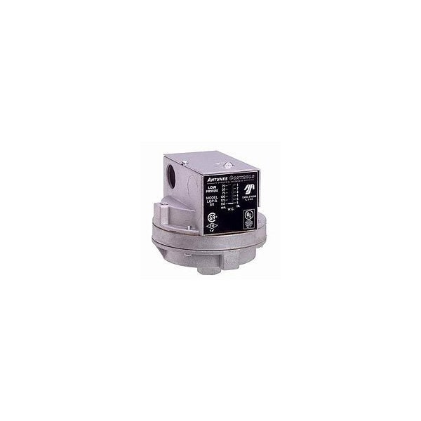 Antunes Interruptor de Presión de Gas Bajo con Reinicio Manual 1 a 6 pulgadas W - LGP-A 1-6