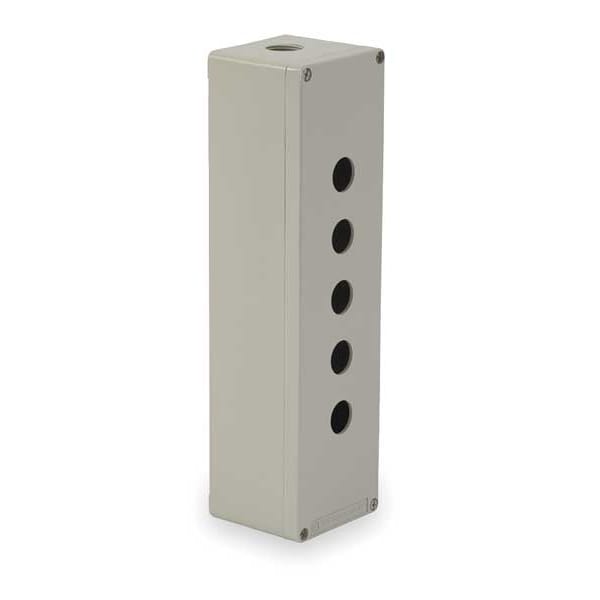 Caja para pulsadores Schneider Electric, 12.20 in., 5 orificios - XAPG59505
