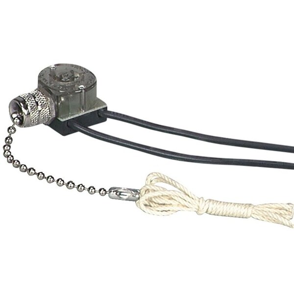 Interruptor de dosel con extremo de campana, terminal de cable de plomo, 1/3/6 A, 125/250 V - BP458NP-SP