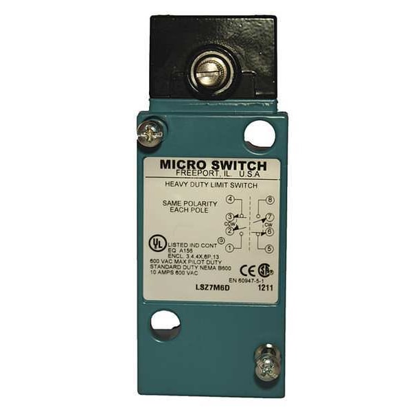 Cabeza de interruptor de límite Honeywell, palanca Wbbl, superior, 2NO/2NC - LSZ7M6D