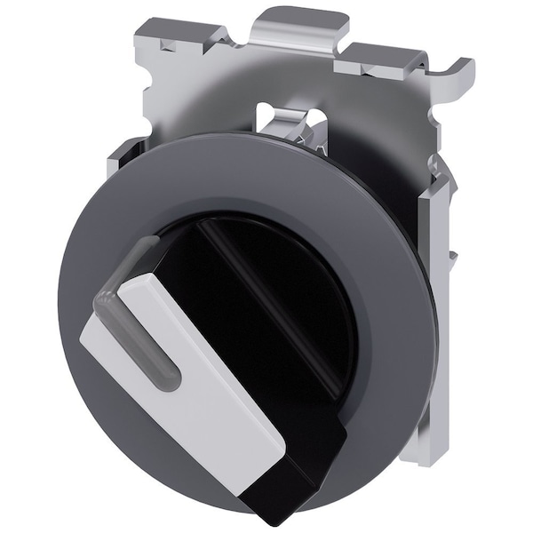 Interruptor Selector Siemens, 2 Posiciones, Montado en superficie, Mango corto, Blanco - 3SU1062-2DF60-0AA0