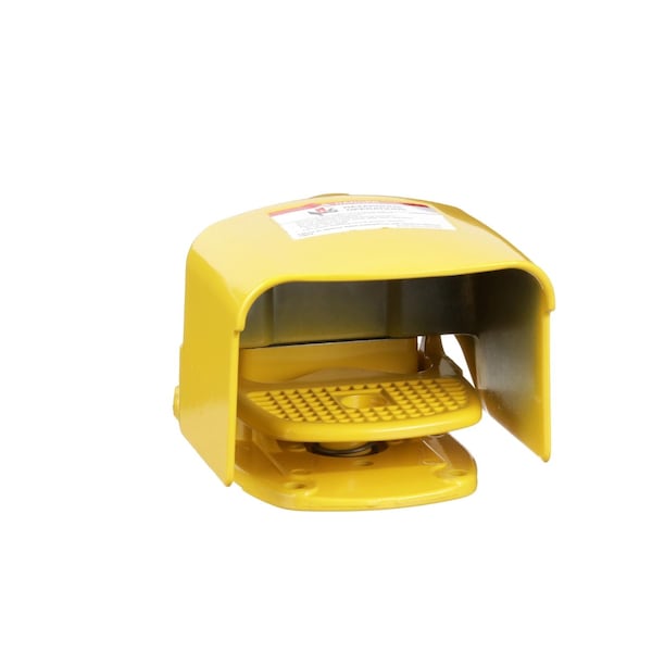 Interruptor de pie Square D, Harmony, industrial, con pedal y protectores laterales, traba, 0.6A a 600 VCA, contacto DPDT, recinto NEMA 2, 4, 13 - 9002AW15