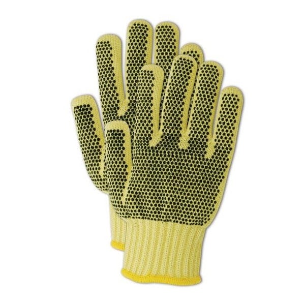 Guantes de punto de máquina resistentes al corte Magid CutMaster con puntos de nitrilo, hechos con Dupont Kevlar 500, paquete de 12 - N93CB-KVPR
