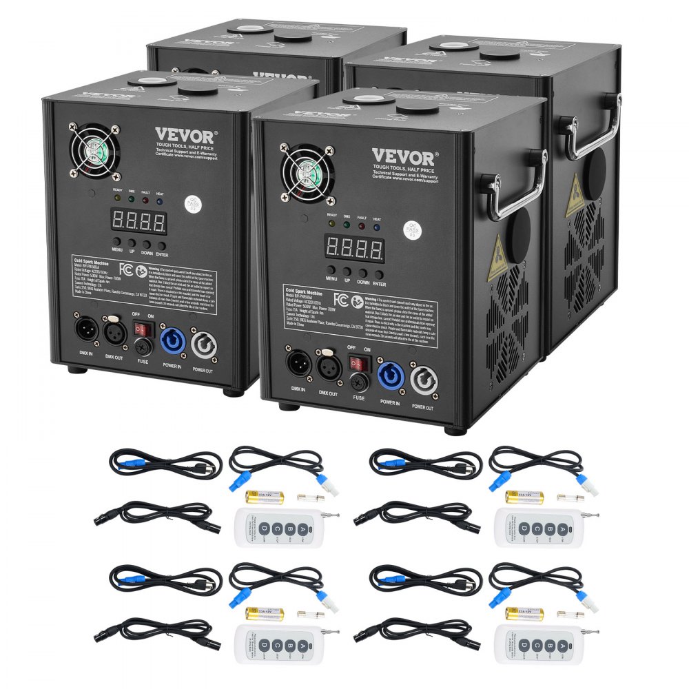VEVOR Cold Spark Firework Machine x4 500W 6.6-13ft Stage DJ Wedding Event Party - YHKZQ500W4GWTNB7BV1