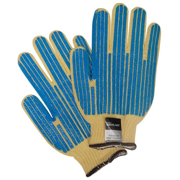 Guantes recubiertos resistentes al corte Condor, Nivel de corte 2, 7 ga, Azul/Amarillo, Talla L - 5AP85