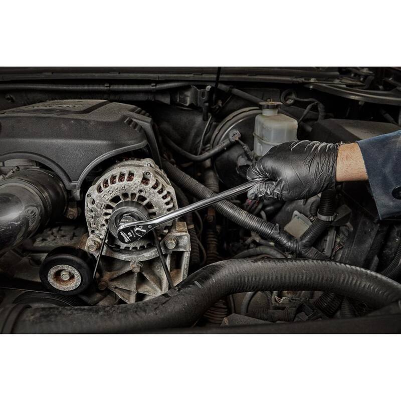 Juego de herramientas mecánicas Milwaukee de trinquete y dados en pulgadas/métrico de 3/8 pulgadas con trinquete extendido de 12 pulgadas de 3/8 pulgadas (57 piezas) - 48-22-9008-48-22-9037.