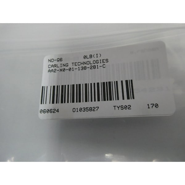Interruptor de caja moldeada de 2 polos 15A 277V-AC Carling Technologies - AA2-X0-01-138-281-C