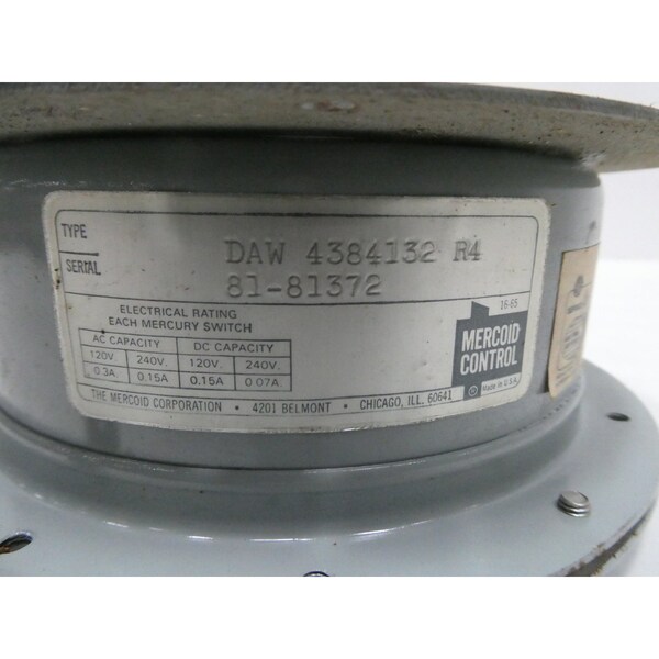 Interruptor de presión Mercoid 120/240V-AC 120/240V-DC - DAW 4384132 R4