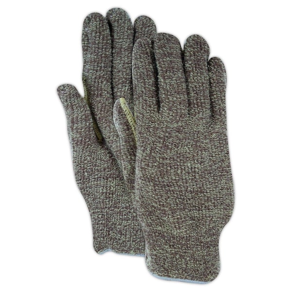 Guantes de tejido de felpa de mezcla de aramida con puño de punto continuo Magid CutMaster nivel de corte 4, paquete de 12 - 41390KWJT