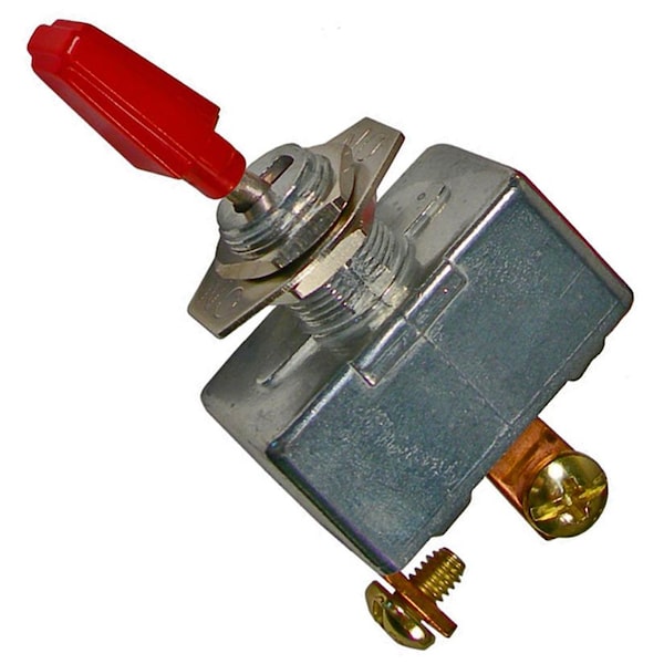 Interruptor basculante resistente de Pico Wiring Accessories - Encendido-Apagado SPST, mango rojo, 6-12 voltios, 50 amperios