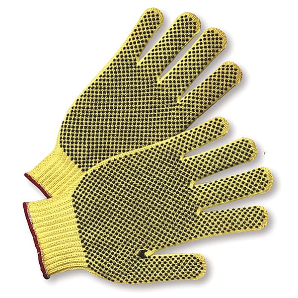 Guantes recubiertos resistentes a cortes de West Chester Protective Gear, Nivel de corte A3, Azul/Amarillo, M - 35KDBS/M