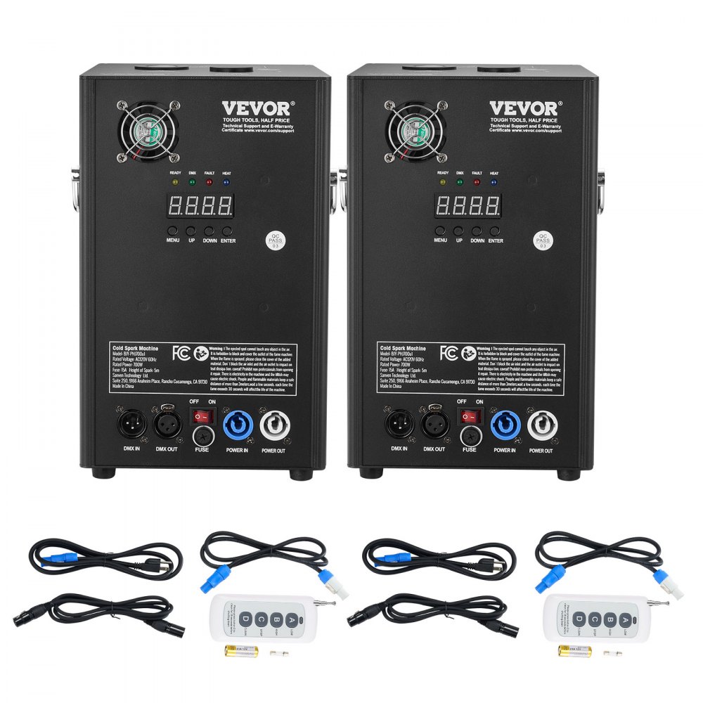 VEVOR Cold Spark Firework Machinex2 700W 6.6-16.4ft Stage DJ Wedding Event Party - YHKZQ700W2GW3M5O4V1