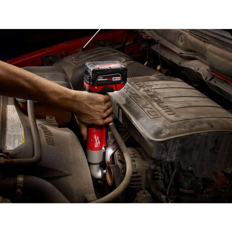 Llave de impacto angular derecha inalámbrica de 2 velocidades Milwaukee M18 de 18V de 3/8 pulgadas de iones de litio (Herramienta solo) - 2668-20
