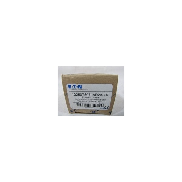 Botones pulsadores iluminados 2P 120V 1NO 1NC 2 posiciones ámbar EA NEMA 3/3R/4/4X/12/13 - 10250T597LAD2A-1X de Eaton
